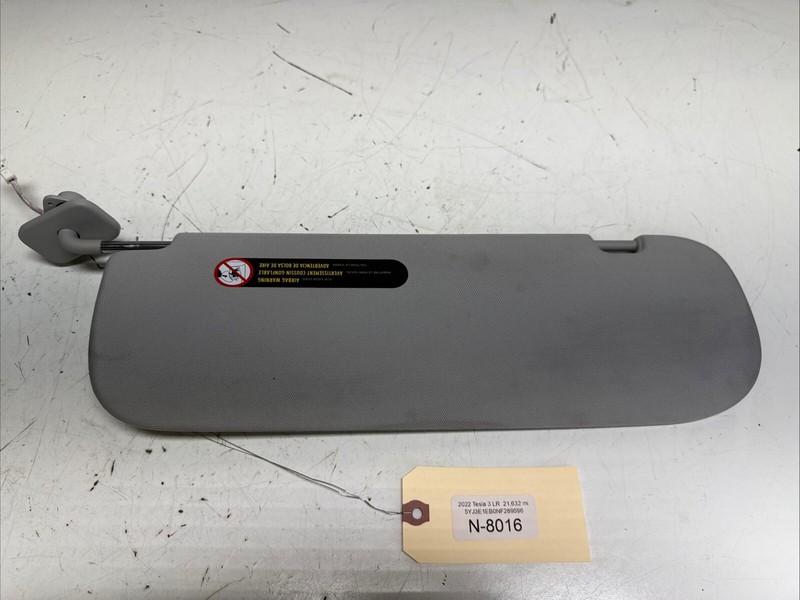 Tesla Model 3 Right Passenger Sun Visor Sunvisor 1088740-01-I N-8016 B21