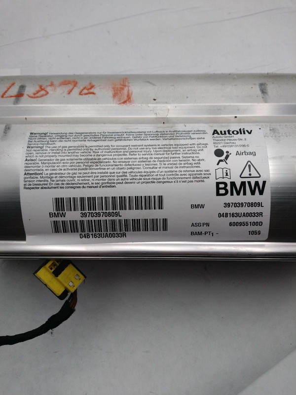 2004 BMW 530I Instrument Panel Air Bag Black Right Side 550277 Used