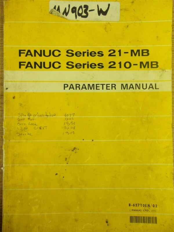 Fanuc Series 21-MB 210-MB Parameter Manual*FREE SHIPPING*