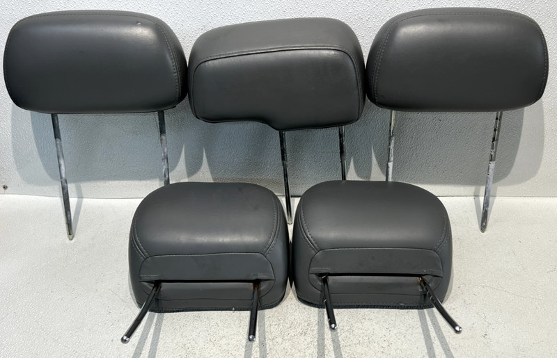 2005-2009 DODGE DURANGO FRONT & REAR HEAD RESTS SET OF 5, OEM*GRAY LEATHER*