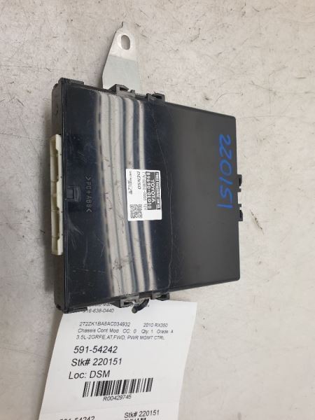10-11 LEXUS RX350 3.5L FWD AT CHASSIS ECM POWER SUPPLY CONTROL MODULE ASSEMBLY