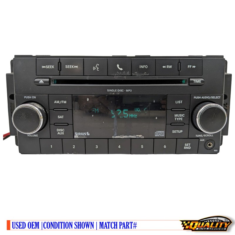 Dodge Dakota Ram Caliber Jeep Wrangler Radio RES Cd Player Sirius Aux Mp3 Cd*