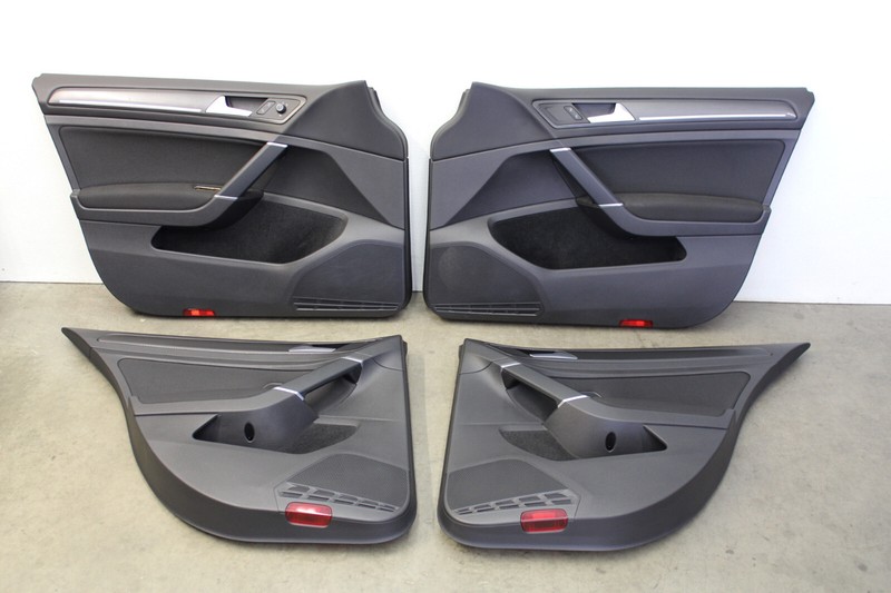 MK7 VW GTI Cloth Door Panels Cards Doorcards Panel Set 4 Door Oem 2018-2021