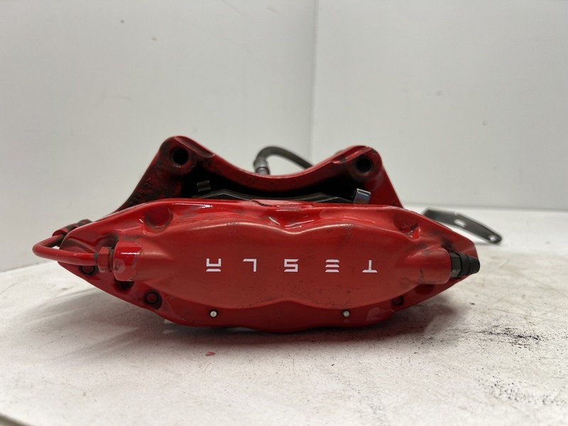 12-16 Tesla MS MS Rear Driver Side Red Brake Caliper Left 1042641-01 3766 S15