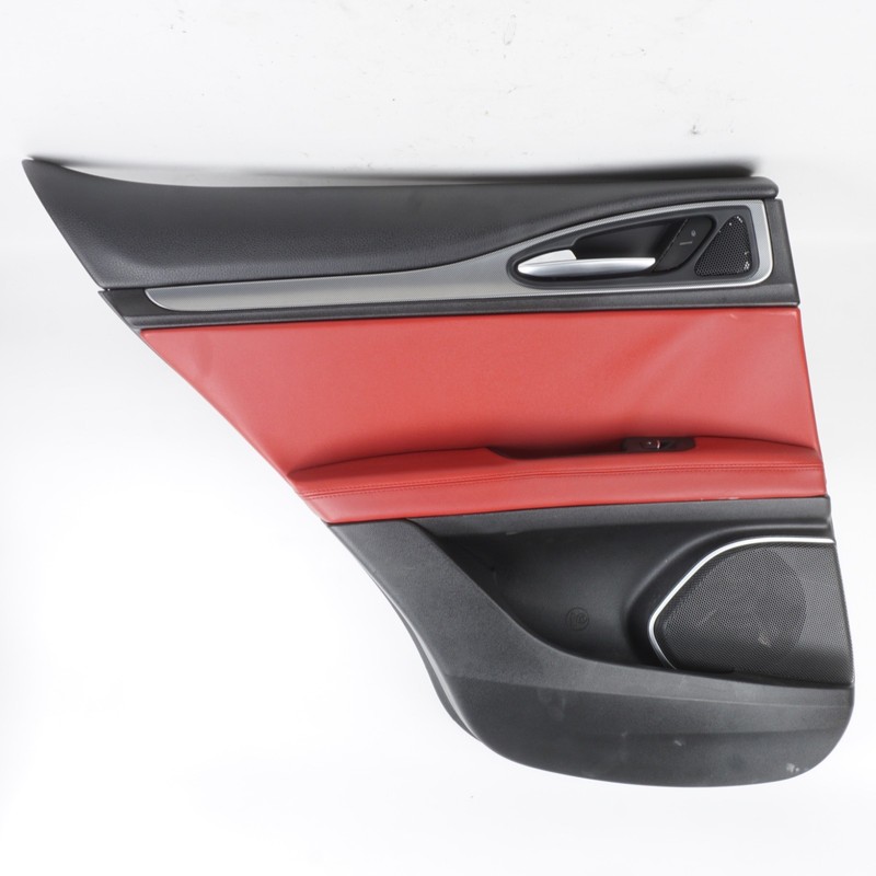 2018 - 2021 ALFA ROMEO STELVIO REAR LEFT DOOR TRIM PANEL OEM 01561502420 RED