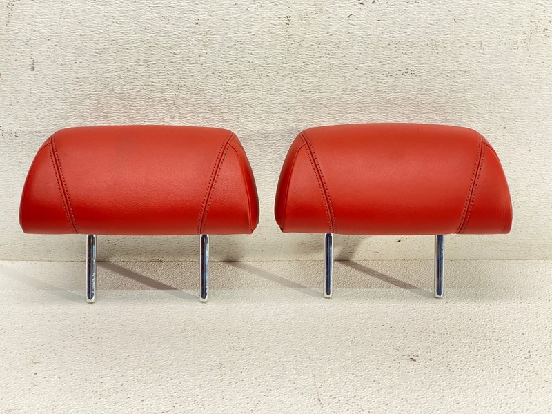 12-19 BMW F12 F13 M6 Rear Seat Leather Headrest Sakhir Orange Red Set! OEM✅