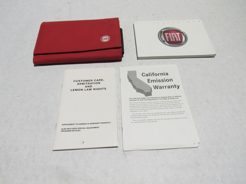 Fiat 124 Spider 2018 1.4L RWD Owner Manual Info Book Case Set 15-20 *