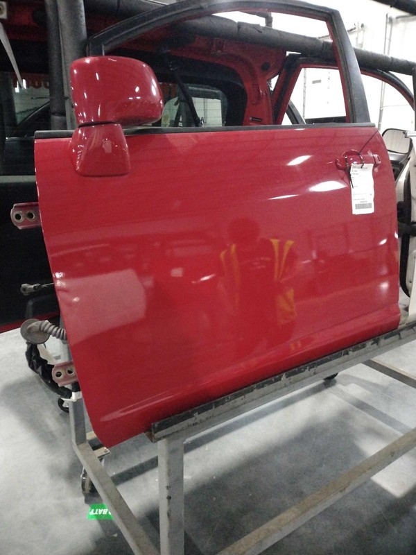 2007 Nissan Versa Left Door Electric Red 565925 Used, Tape Stain on Handle