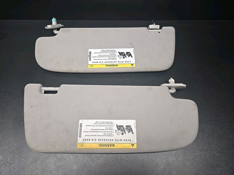 2007 - 2013 Mercedes Benz W221 S63 S550 Sun Visor Pair OEM 08 09 10 11 12 Gray