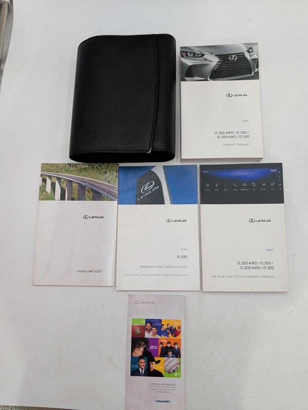 2019 Lexus IS 350 AWD / IS 350 / IS 300 AWD / IS 300 Owners Manual With Case