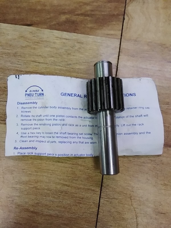 Bimba Gear Shaft PT-2-98-R.