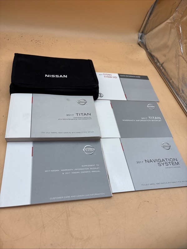 2017 Nissan Titan Owners Manual, Quick Reference Guide With Case Included