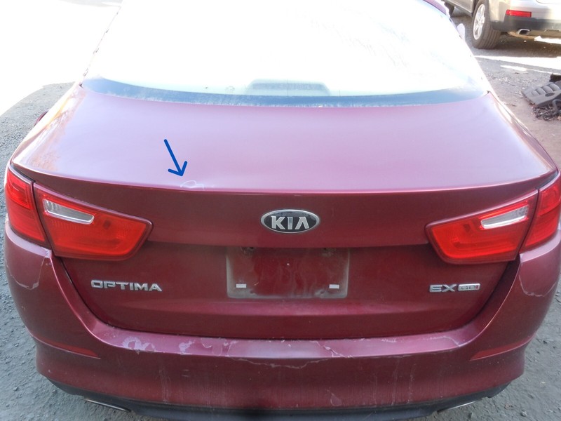 2014 2015 Kia Optima 2.4L Trunk Deck Lid W/ Rear View Camera VIN 7 8th OEM TR3