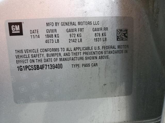 2015 Chevrolet Cruze ABS Hydraulic Assembly OEM Silver 98K Miles Warranty