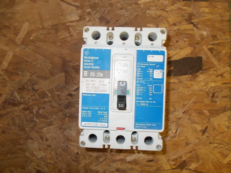 Westinghouse FD303D FD 25K Circuit Breaker *FREE SHIPPING*