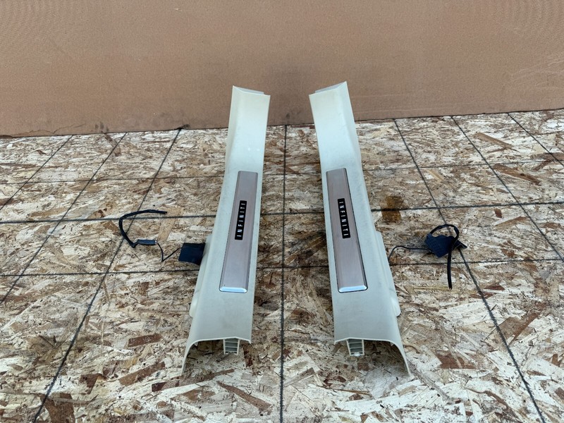 INFINITI FX35 FX50 QX70 09-17 OEM FRONT LEFT RIGHT SCUFF LIGHTING DOOR SILLS TAN