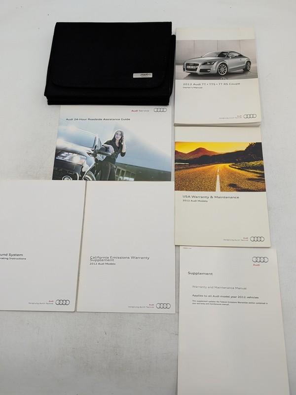 2012 Audi TT / TTS / TT RS / COUPE Owners Manual With Case Free Shipping