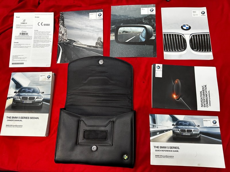 11-13 BMW F10 5 Series Owner Manual Guide Information Booklet Set w/ Case OEM ✅