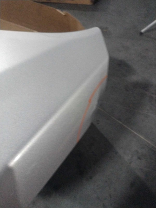 2015 Hyundai Sonata Silver OEM Hood Panel - Used, Crease, 77000 Miles