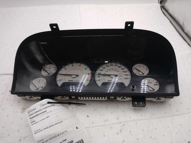 Used Speedometer Gauge fits: 2004 Jeep Grand cherokee cluster Limited MPH Grade