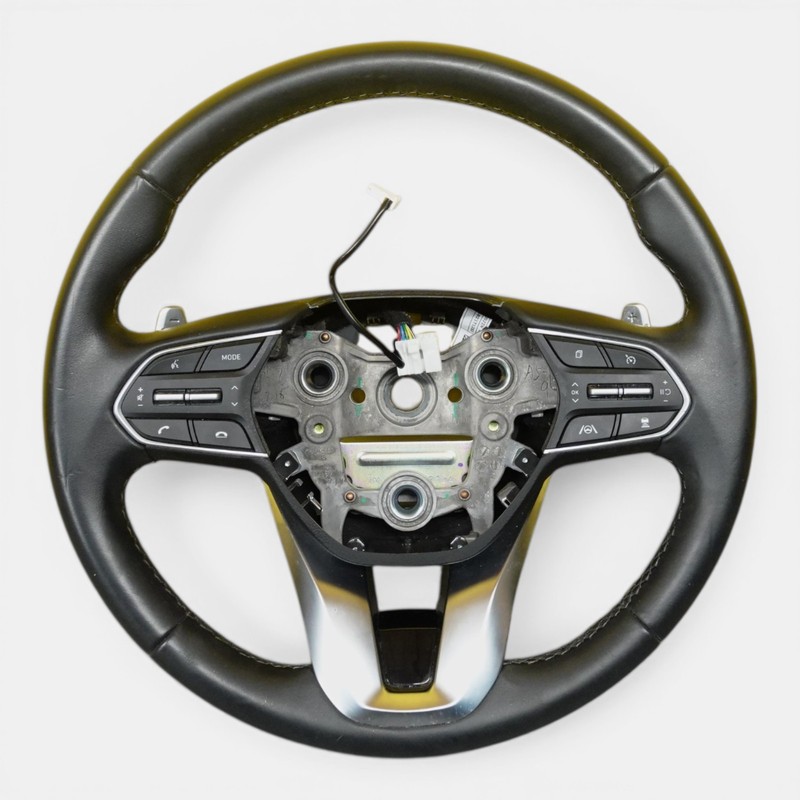 2019-2023 HYUNDAI SANTA FE STEERING WHEEL BLACK LEATHER OEM 210923072050