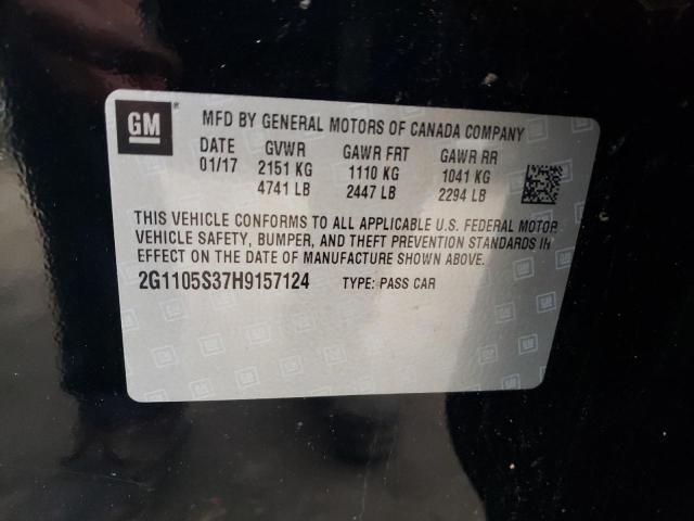 2017 Chevrolet Impala RH Rear Door Black 4DR PW PL Used 111K Miles