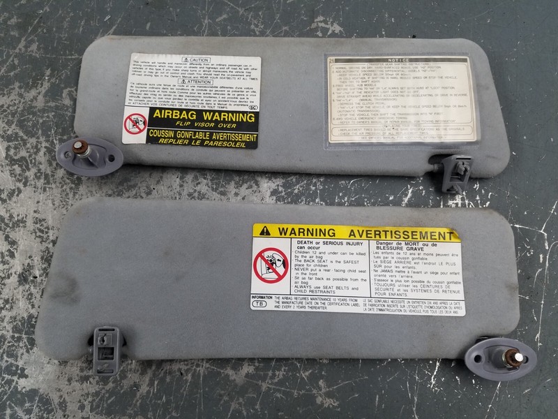1998 Toyota 4Runner 4x4 Sun Visors #7180 M2
