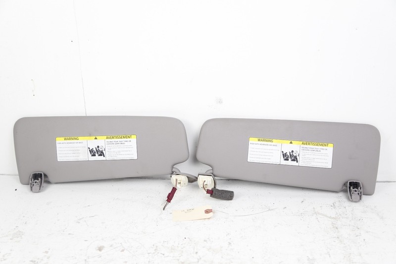 2011-2016 BMW F10 LEFT AND RIGHT SIDE SUN VISOR SHADE PANEL GRAY SET OEM