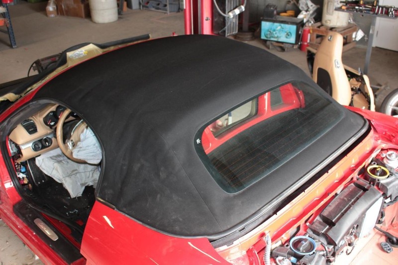 13-16 Porsche Boxster 2.7L Black Convertible Soft Top Assembly