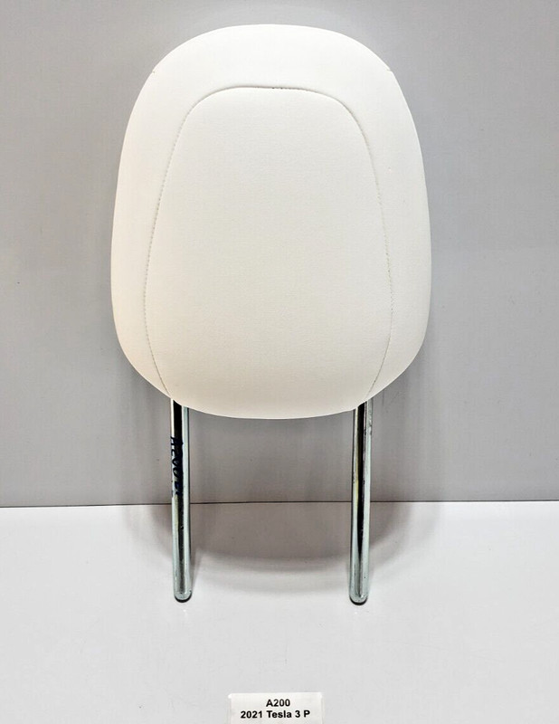 ✅ 17-23 OEM Tesla Model 3 Front Left Driver Side 1st Row Headrest Leather White