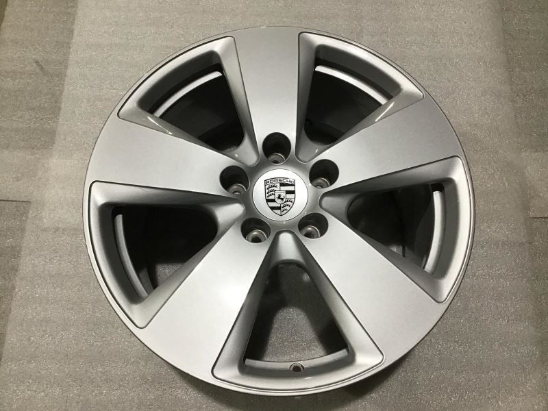 2019 2020 Porsche Cayenne Wheel 67565 19x9.5 Silver 5 Spoke Rear OE 9Y0601025AS