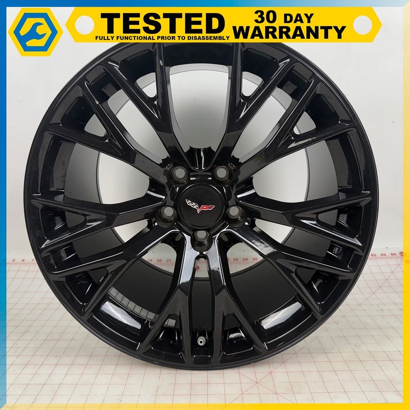 05-13 CHEVROLET CORVETTE C6 Z06 19X12J REAR WHEEL RIM BLACK AFTERMARKET