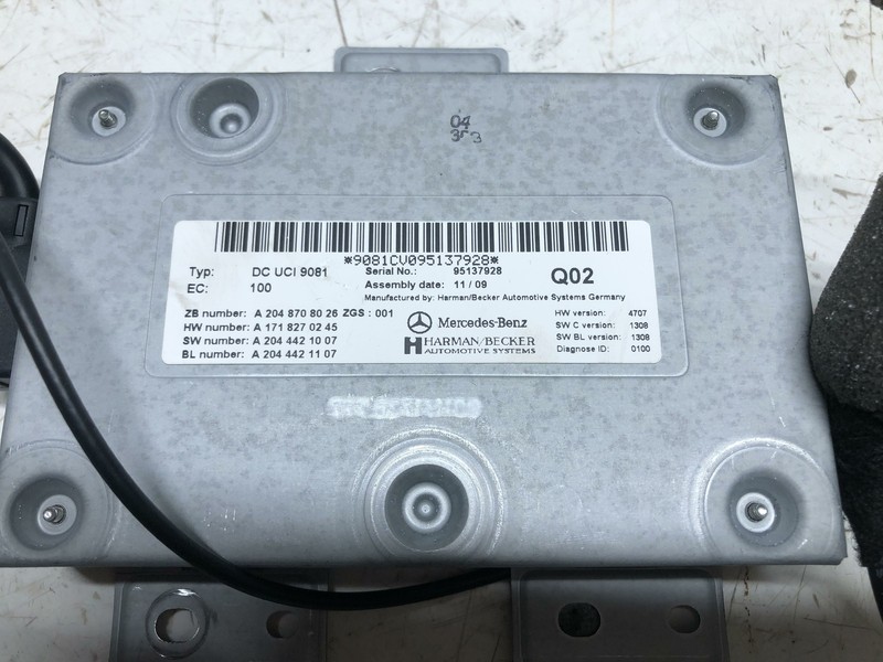 09-11 MERCEDES BENZ SLK300 R171 COMMUNICATION COMPUTER CONTROL MODULE 1718270245