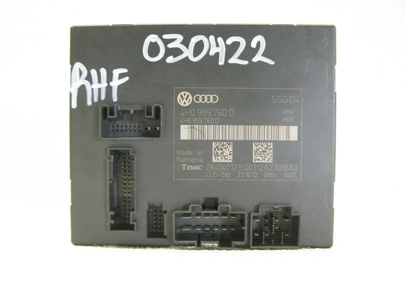 11-18 AUDI D4 A8 A8L S8 SEAT CONTROL MODULE COMPUTER FRONT LEFT OR RIGHT 082523R