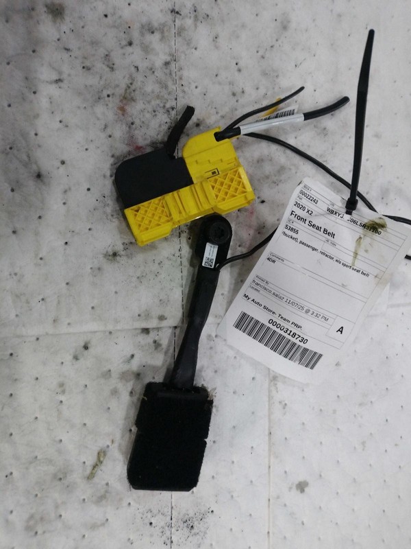 2020 BMW X2 OEM Black Seat Belt Assembly, Used, 84K Miles, Warranty Included