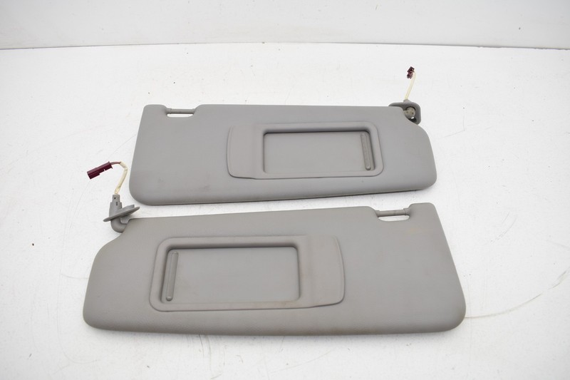 2008 BMW 328xi E92 Front Left & Right Sun Visor Set Vinyl Gray OEM KW68