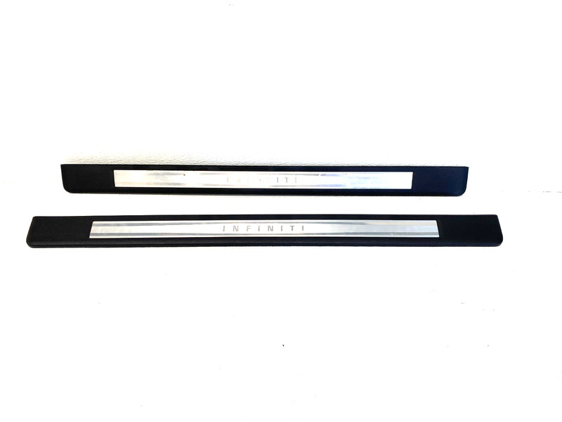 17-22 INFINITI Q60 LEFT & RIGHT SIDE DOOR SILL SCUFF PLATE SET OF 2 OEM #A0.34