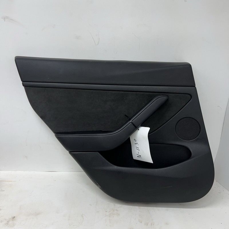 2017-2023 TESLA 3 REAR LEFT SIDE DOOR TRIM PANEL BLACK 1608617-00-A OEM 1130 C1