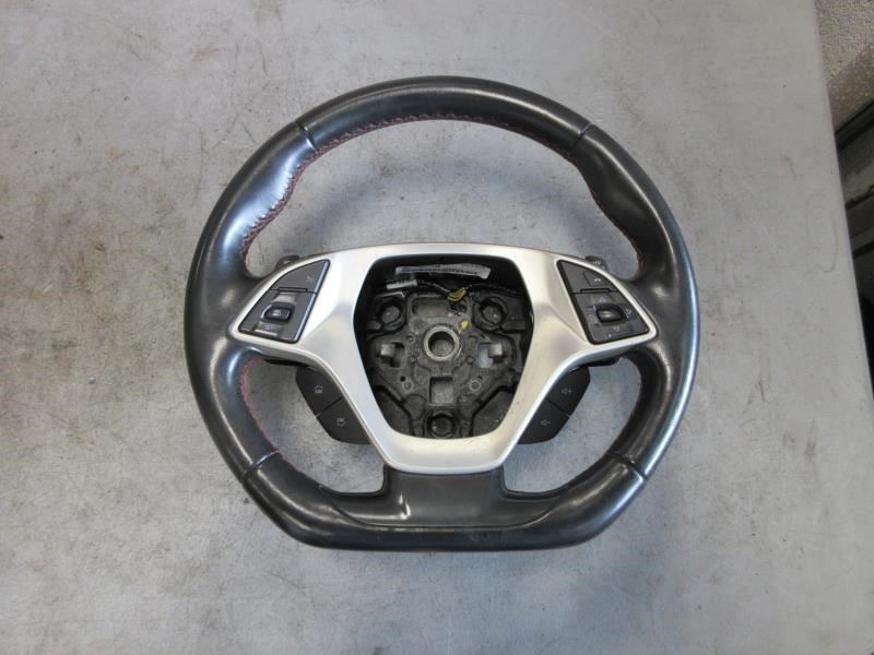 2016 Chevrolet Corvette C7 OEM Manual D-Shape Leather Red Stitch Steering Wheel