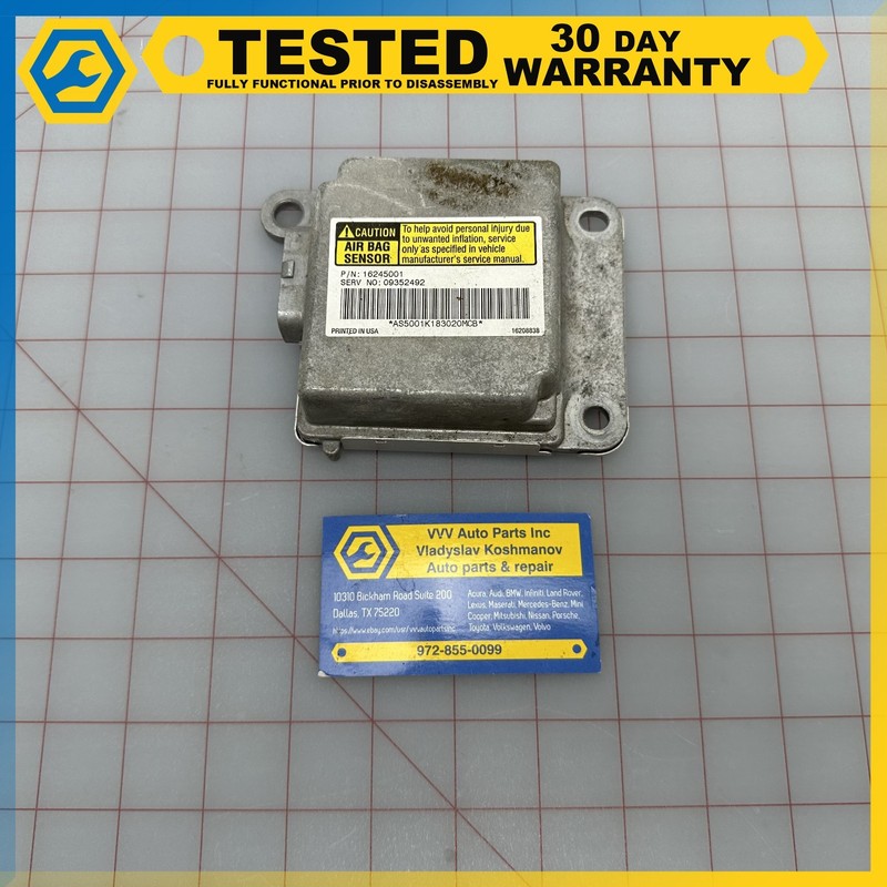 99-00 Chevy Corvette C5 CRASH IMPACT SENSOR CONTROL MODULE COMPUTER OEM 16245001