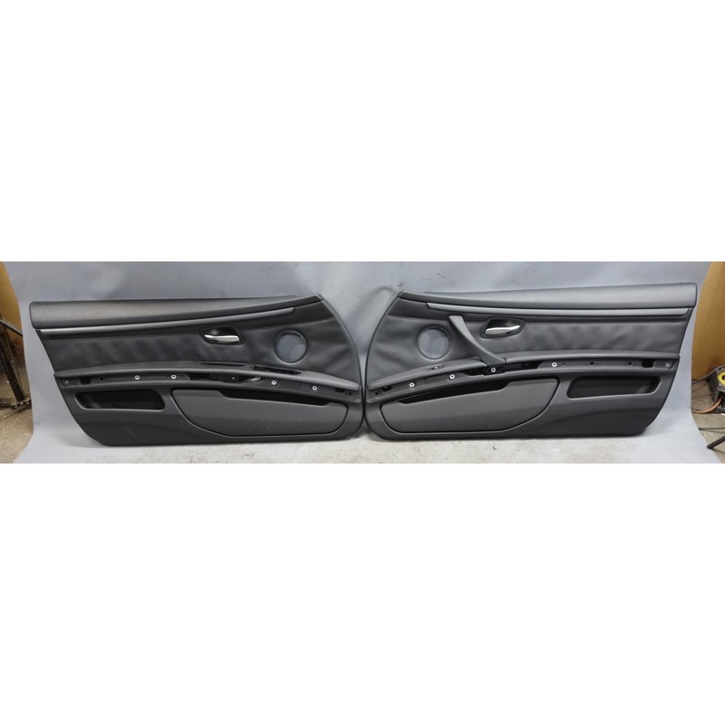 2008-2013 BMW E92 E93 M3 2door Interior Door Panel Trim Pair Black Leather OE