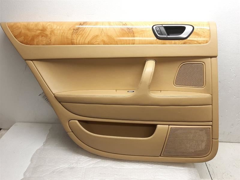 2007 Bentley Flying Spur Left Rear Door Panel Trim Cover Card Beige Wood Grain