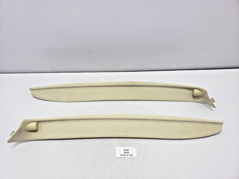 ✅ 16-20 OEM Tesla Model X Front Left Right Passenger Driver Sunvisor Bezel Trim