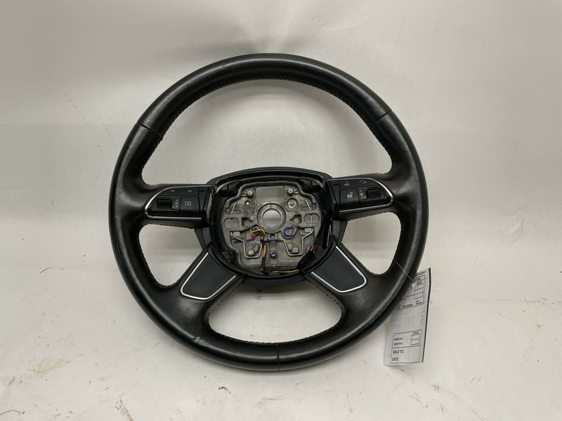 2012-2017 AUDI A6 S6 S7 A7 RS7 STEERING WHEEL HEATED BLACK LEATHER OEM