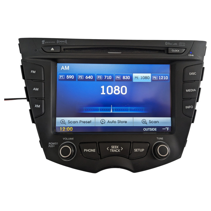 2012-2015 Hyundai Veloster Radio Receiver Display Satellite W/O NAV 96560-2V720