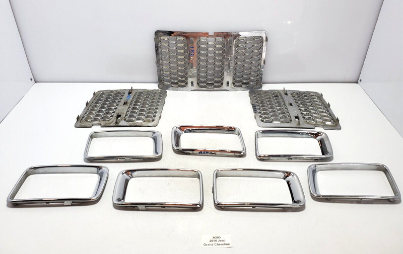 ✅ 14-16 OEM Jeep Grand Cherokee Front Bumper Upper Lower Grille Bracket SET*