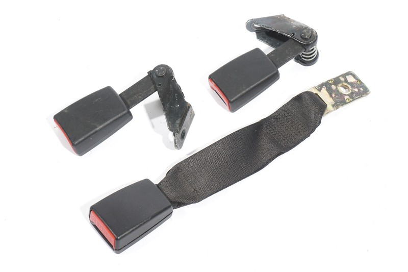 2002 - 2008 BMW 745I E65 CENTER SIDE SEAT BELT BUCKLE BLACK SET OF 3 OEM