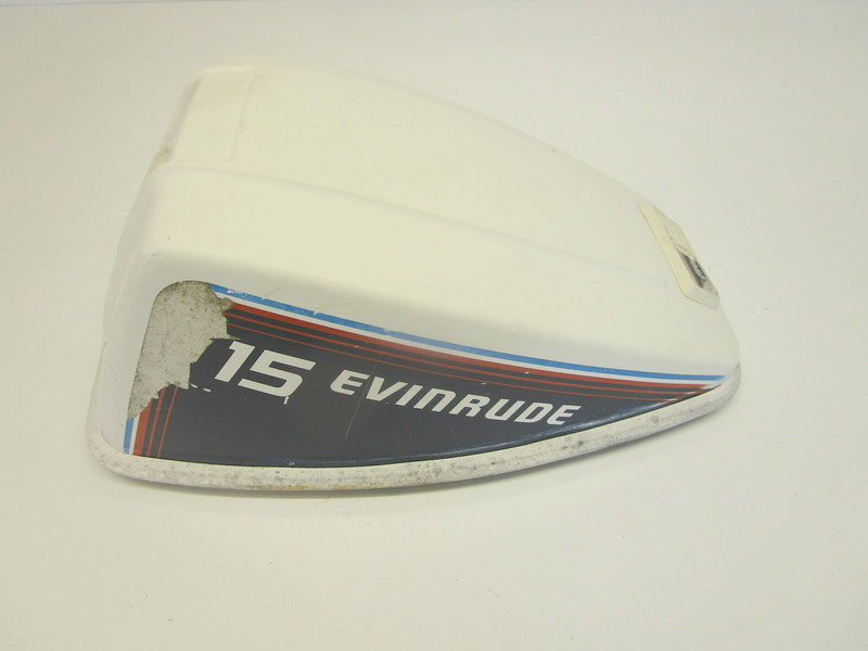 0281418 Evinrude Johnson 9.9 10 15 HP Outboard Top Cowl Motor Cover Cowling 1981