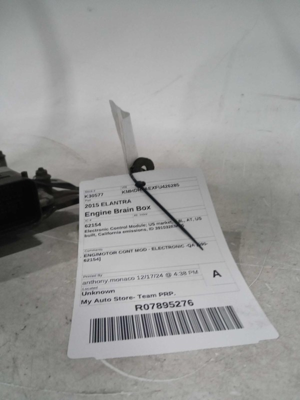 2015 Hyundai Elantra Engine Control Module ECM OEM 391032EMK4 Used 137K