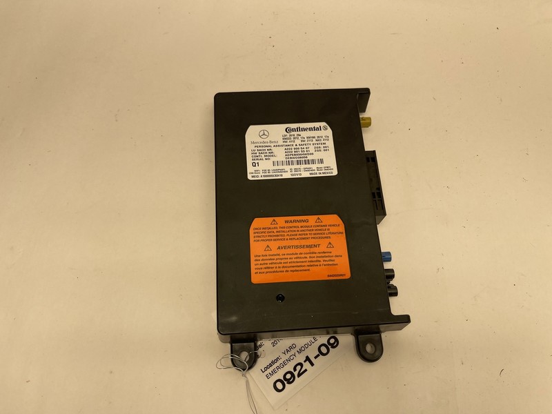 2014-2017 MERCEDES S550 W222 EMERGENCY TRUNK CALL PHONE CONTROL MODULE UNIT OEM